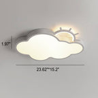 Lumendat Nordic Minimalist Cloudy Sun LED Kids Flush Mount Ceiling Light Lumendat