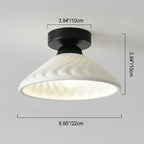 Modern Light Luxury Ceramic Disc 1-light Semi-flush Mount Lighting