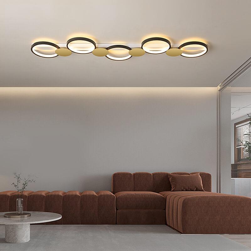 Modern Circle LED 3/4/5 Light LED Flush Mount Track Light Lumendat