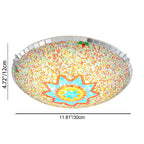 Traditional Tiffany Semicircle Hardware Glass 2/3/4 - Light Flush Mount Ceiling Light For Living Room Lumendat