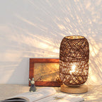 Creative Twine Rattan Ball LED Dimmable Decorative Night Light Table Lamp Lumendat