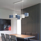 Modern Creative Square Geometric Iron LED Macaron Chandelier BulbSquare