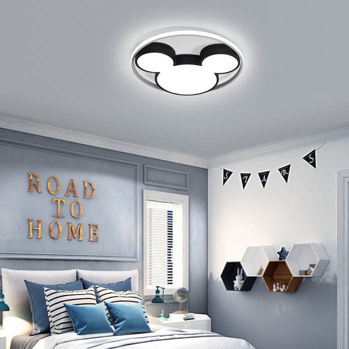 Lumendat Cartoon Mouse LED Flush Mount Ceiling Light Lumendat