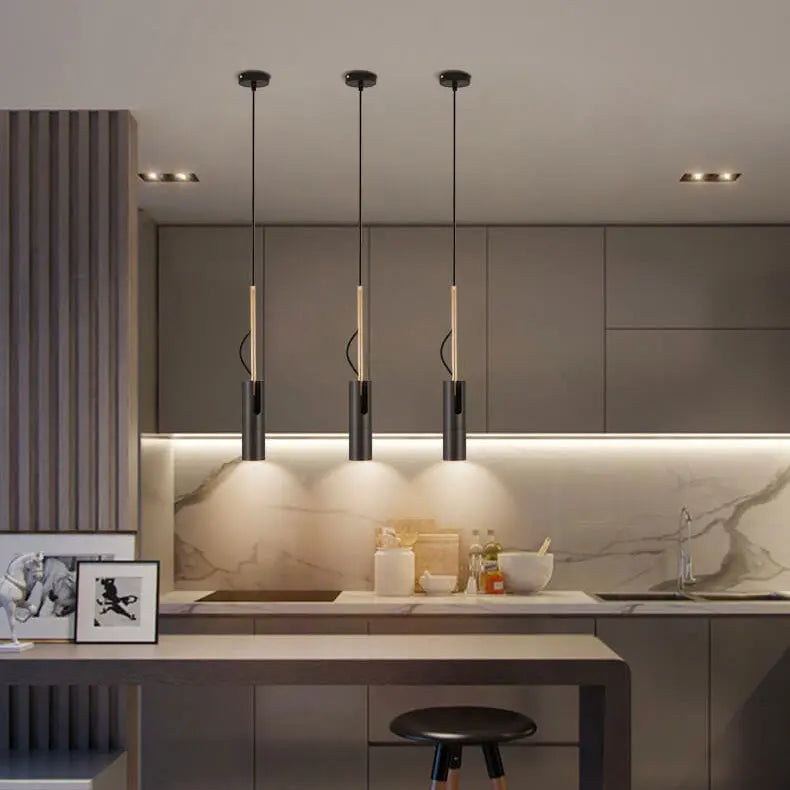 Modern Minimalist Gold 1-light LED Spotlight Pendant Light Lumendat