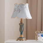 Round Fabric Resin Base Classical 1-Light Table Lamp Lumendat