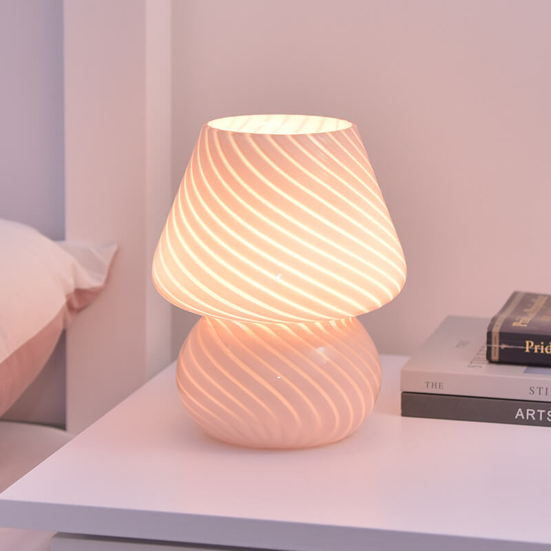 Retro Creative Glass Mushroom 1-Light LED Night Light Table Lamp Lumendat