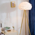 Modern Feather 1-Light Globe Standing Floor Lamp Lumendat