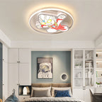 Lumendat Creative Cartoon Ultraman Round LED Flush Mount Ceiling Light Lumendat