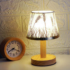 Vintage Linen Drum Shade 1-Light LED Table Lamp Lumendat