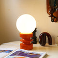 Vintage Orange Solid Glass 1-Light Table Lamp Lumendat