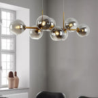 Modern Glass Magic Bean 8-light LED Chandelier BulbSquare