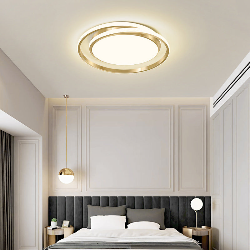 Modern Light Luxury Golden Circle LED Flush Mount Ceiling Light Lumendat