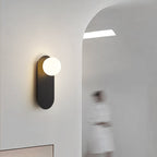 Nordic Minimalist Glass Ring Base 1-Light Wall Sconce Lamp