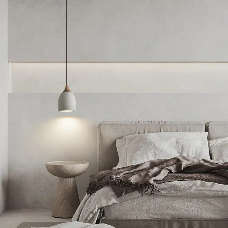 Minimalist Cement Dome 1-light Pendant Light BulbSquare