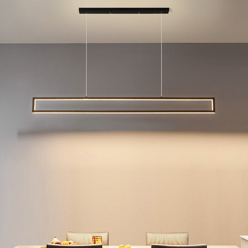 Modern Minimalist Long Frame LED Chandelier BulbSquare