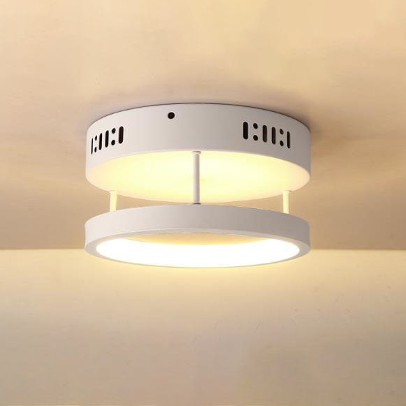 European Minimalist Round Square Aluminum Iron LED Flush Mount Lighting