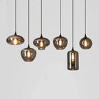 Modern Smoke Gray Glass 1-light LED Pendant Light Lumendat