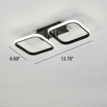 Nordic Simple Creative Square Combination Design LED Semi-flush Mount Light