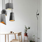 Industrial Simplicity Cement Geometric 1-light Pendant Light BulbSquare