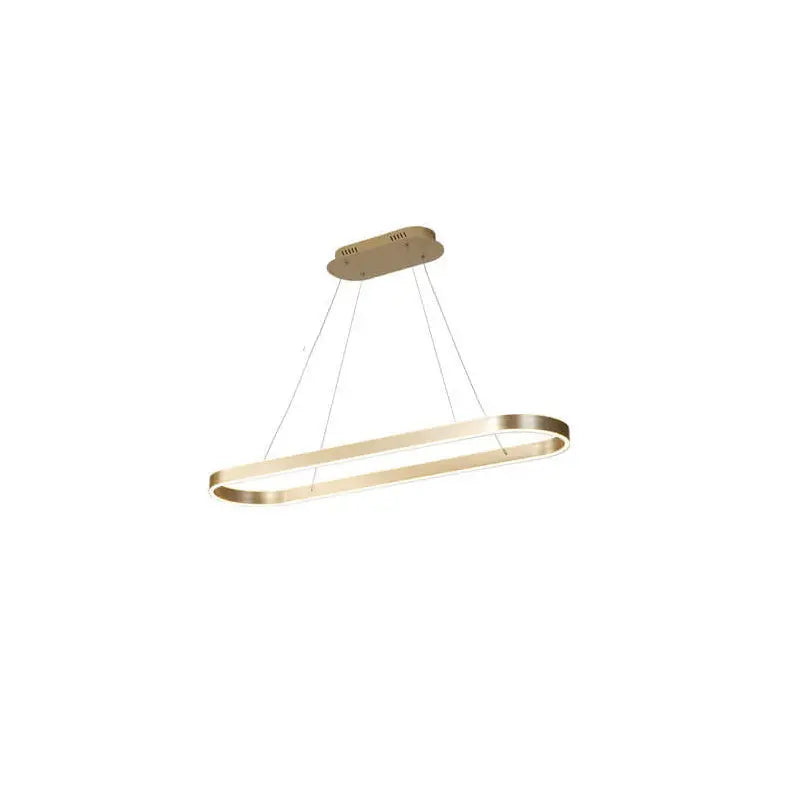 Modern Minimalist Light Luxury Oval Aluminum LED Chandelier BulbSquare