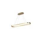 Modern Minimalist Light Luxury Oval Aluminum LED Chandelier BulbSquare
