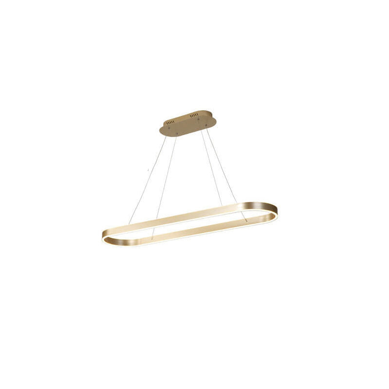 Modern Minimalist Light Luxury Oval Aluminum LED Chandelier