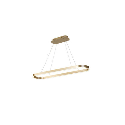 Modern Minimalist Light Luxury Oval Aluminum LED Chandelier