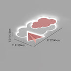 Lumendat Contemporary Creative Kids Iron Acrylic Plane Cloud Astronaut LED Flush Mount Ceiling Light For Bedroom Lumendat