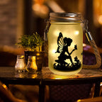 Solar Creative Fairy Frosted Glass Jar LED Outdoor Light Lumendat