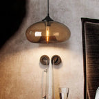 Creative Colored Glass Oval 1-light Pendant Light modern luxury lighting fixture