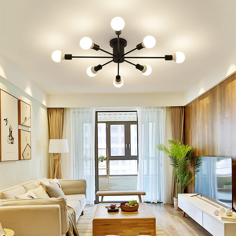 Modern Branches Metal 6/8/10-light Semi-flush Mount Ceiling Light