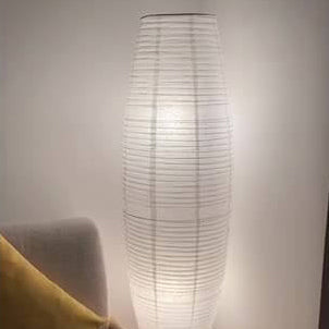 Nordic Minimalist Rice Paper Column 2-Light Standing Floor Lamp Lumendat