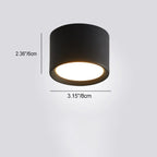 Modern Minimalist Cylinder Aluminum Acrylic LED Flush Mount Ceiling Light For Hallways Lumendat
