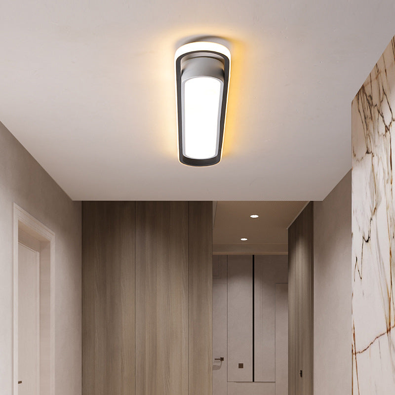 Nordic Minimalist Long Bar Ring LED Flush Mount Ceiling Light Lumendat