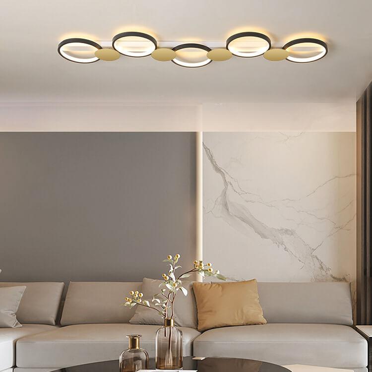 Modern Circle LED 3/4/5 Light LED Flush Mount Track Light Lumendat