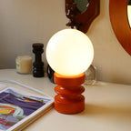 Vintage Orange Solid Glass 1-Light Table Lamp Lumendat