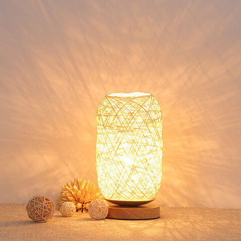 Creative Twine Rattan Ball LED Dimmable Decorative Night Light Table Lamp Lumendat