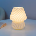 Retro Creative Glass Mushroom 1-Light LED Night Light Table Lamp Lumendat
