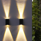 Simple Solar Trapezoid Outdoor Waterproof Up and Down Lights LED Wall Sconce Lamp Lumendat