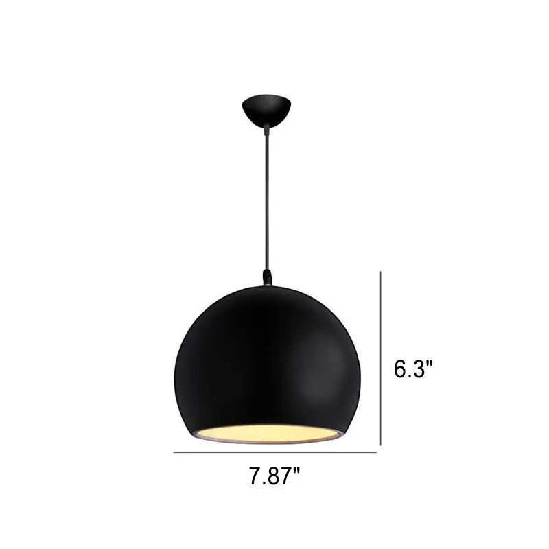 Modern Solid Color Round Head Iron 1-light Pendant Light Lumendat