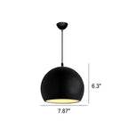 Modern Solid Color Round Head Iron 1-light Pendant Light Lumendat