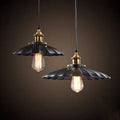 Vintage Industrial Iron Scalloped Shade 1-light Pendant Light Lumendat