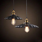 Vintage Industrial Iron Scalloped Shade 1-light Pendant Light Lumendat