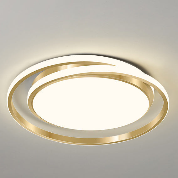 Modern Light Luxury Golden Circle LED Flush Mount Ceiling Light Lumendat