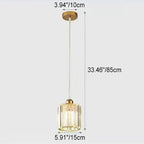 Modern Luxury Dazzling Prismatic Crystal Shade 1-light Pendant Light for Bedroom