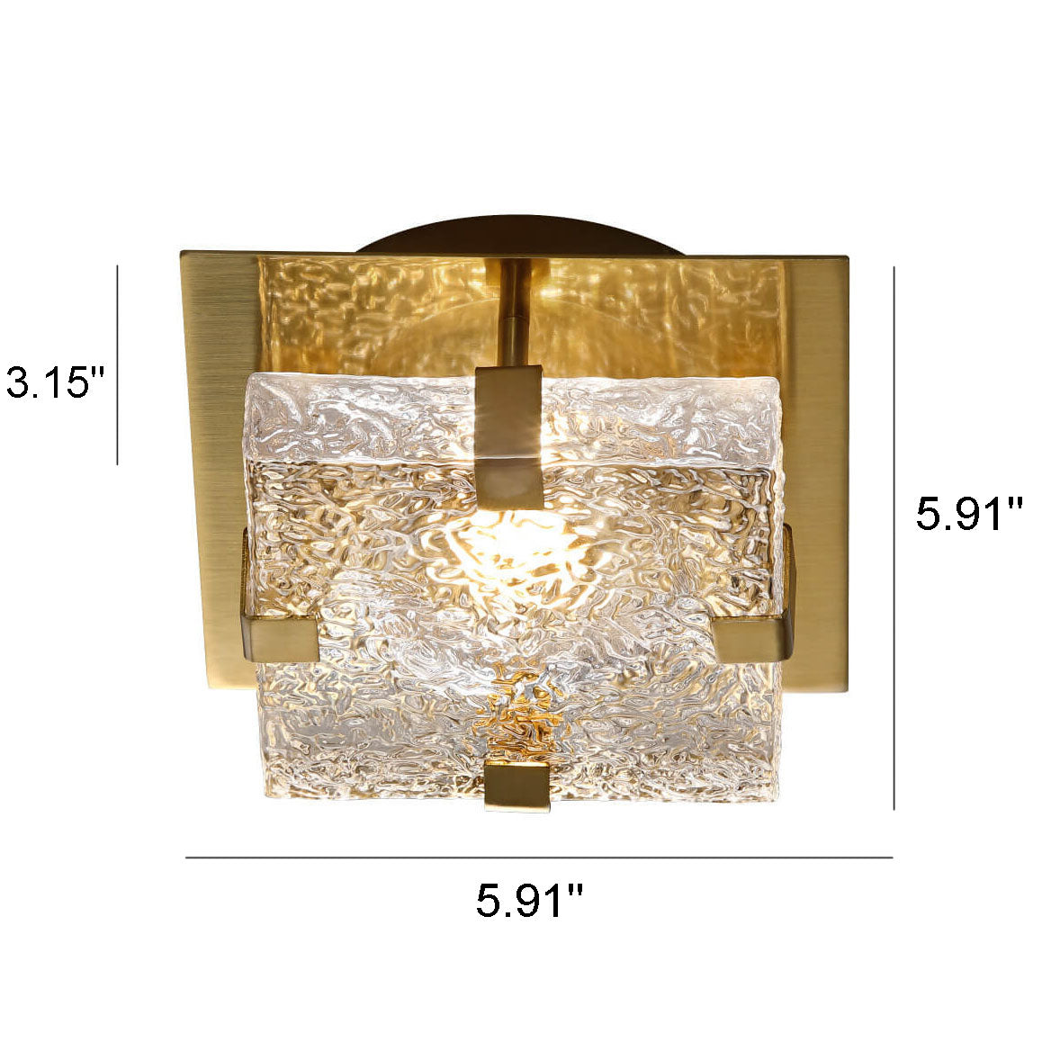 Nordic Luxury Crystal Cube LED Semi-flush Mount Ceiling Light