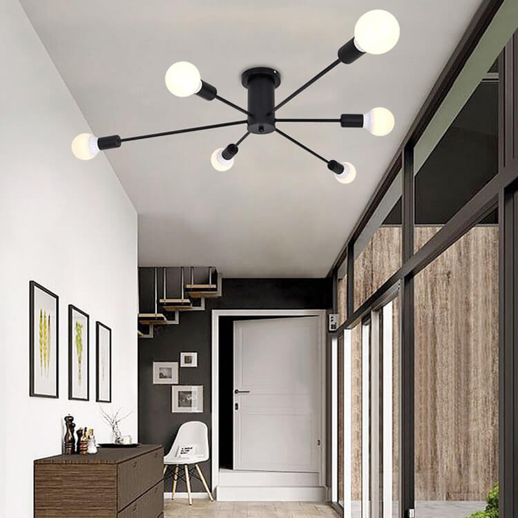 Modern Branches Metal 6/8/10-light Semi-flush Mount Ceiling Light