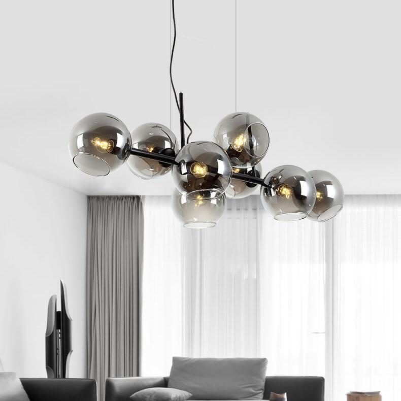 Modern Glass Magic Bean 8-light LED Chandelier BulbSquare