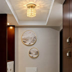 Modern Creative Crystal 1-light Semi-flush Mount Ceiling Light