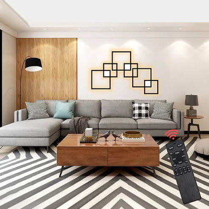 Minimalist Square Combination LED Iron Wall Sconce Lamp